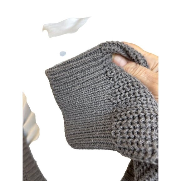 Torrid Sweater Gray Rib with Laced Detail in Back Women 1 Medium Cotton Blend - Picture 4 of 8